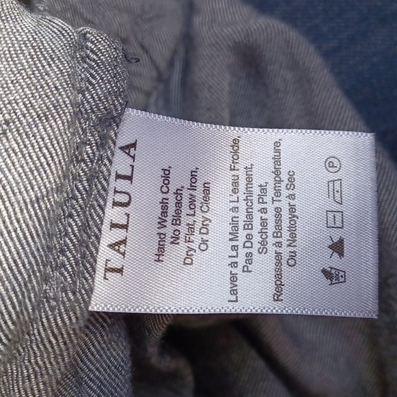 Talula Chalet Gray "Los Felizas" Lightweight Twill Jogger Pant- Sz. Sm - Picture 4 of 10